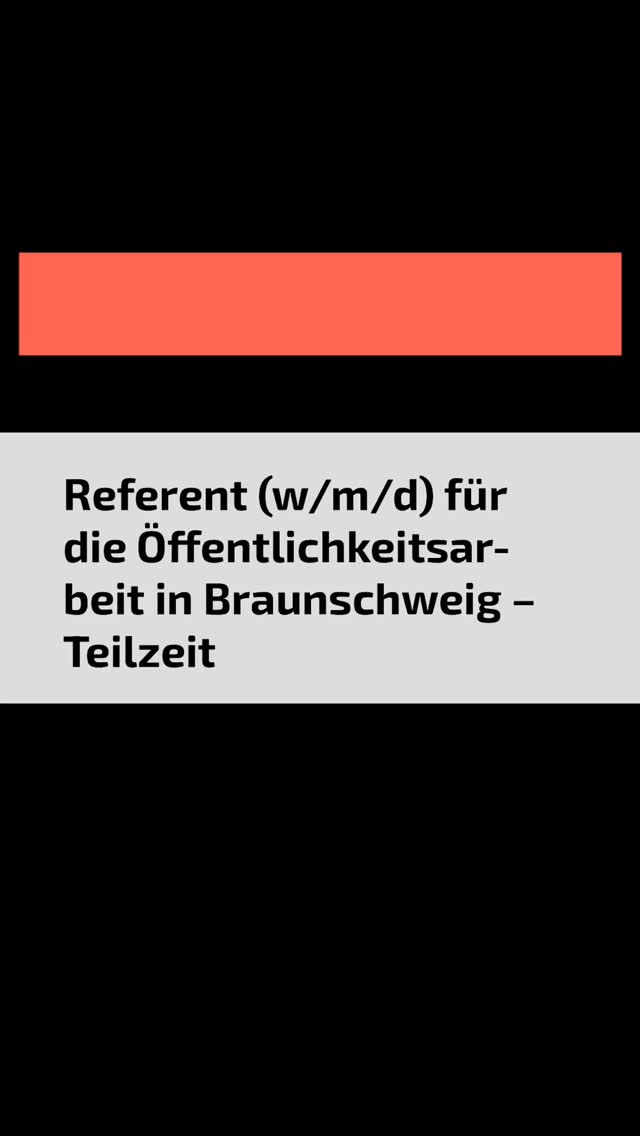 ++ #JOB-ANGEBOT ++ JETZT BEWERBEN ++

Werde Teil unseres #Teams und unterstütze uns bei der #Öffentlichkeitsarbeit in #Braunschweig!

Mehr Infos dazu findest du auf unserer Website. Und wenn du Fragen zu dem spannenden Job hast, dann ruf einfach kurz an! Wir freuen uns schon jetzt auf deine Bewerbung! 📩