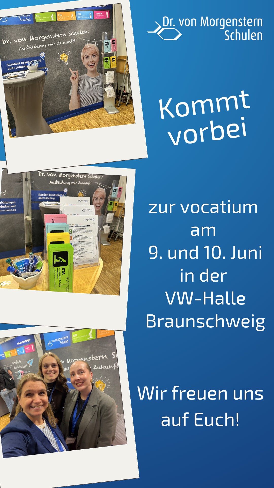 Recap 📸 – Ein paar Eindrücke von der @vocatium.messen zur Berufsorientierung Anfang Mai in Wolfenbüttel.
Danke für euren Besuch, eure Fragen und die vielen spannenden Gespräche. 🙌
Jetzt freuen wir uns schon auf den nächsten Stopp:
📍 vocatium Braunschweig 📅 9. und 10. Juni 2026
Kommt gerne vorbei und informiert euch direkt vor Ort über eure Möglichkeiten für eine Ausbildung bei uns! 🧪🔬💊🧴
#Vocatium #Braunschweig #Wolfenbüttel #Ausbildung