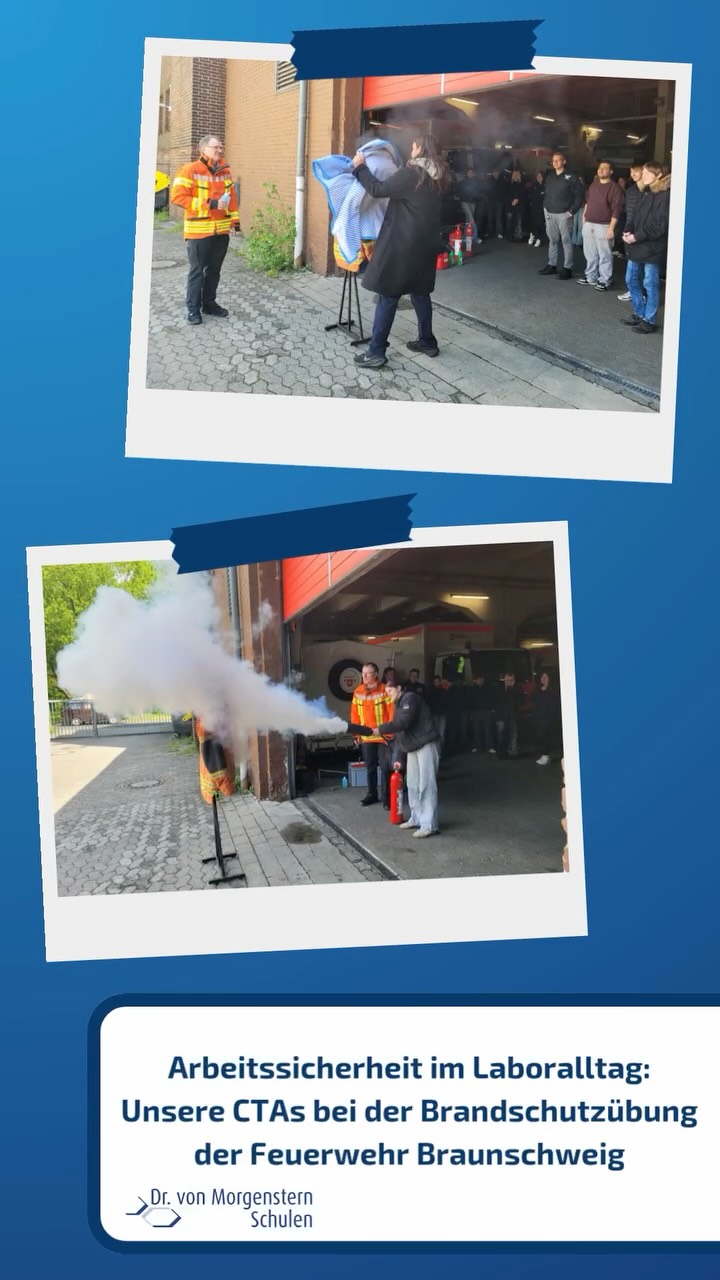 Sicherheit im Fokus – vorbereitet sein, wenn es drauf ankommt. 🚒🔥
Im Rahmen der Arbeitssicherheit haben unsere CTAs an einer Brandschutzübung bei der @feuerwehr.braunschweig teilgenommen. Dabei standen Brandschutz, Vorbeugung und das richtige Verhalten im Ernstfall im Mittelpunkt. Von theoretischen Grundlagen bis hin zum eigenständigen Löschen eines Feuers konnten wichtige Maßnahmen direkt praktisch geübt werden.
Ein großes Dankeschön an die Feuerwehr Braunschweig für die spannende und lehrreiche Schulung! 👏
#Arbeitssicherheit #CTA #Feuerwehr #Braunschweig #Brandschutz
