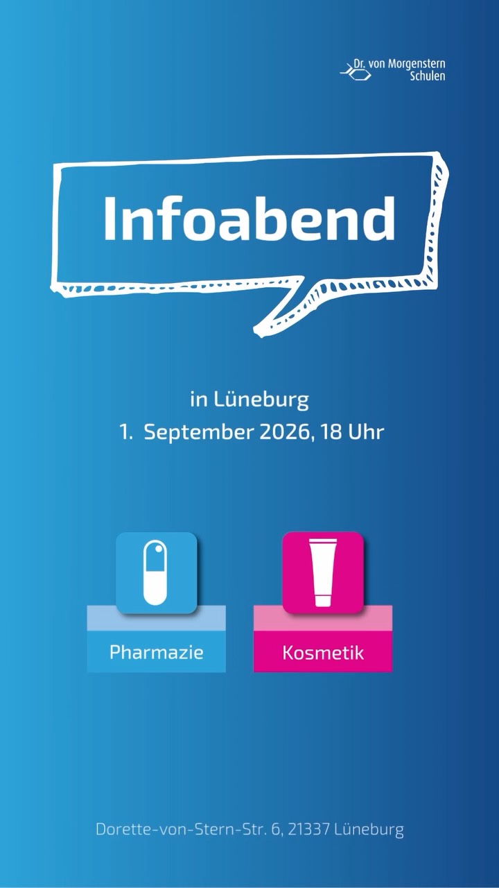 📚 Infoabend zum Ausbildungsstart
Neues Ausbildungsjahr, neue Chancen! 🚀
Du interessierst Dich für eine Ausbildung bei uns? Dann komm zu unserem Infoabend am 1. September! 👋
📅 01.09.2026
⏰ 18:00 bis 19:00 Uhr
📍 Dorette-von-Stern-Str. 6, 21337 Lüneburg
Dich erwarten:
✨ Infos zu Voraussetzungen und Ablauf der Ausbildung
🏫 ein Rundgang durch unsere Schule
💬 Zeit für deine individuellen Fragen
Komm vorbei, lerne uns und deine neue Schule kennen – wir freuen uns auf dich! 💙
#Infoabend #Ausbildungsstart #Ausbildung #Braunschweig #Berufsfachschule #NeuerStart #Azubi