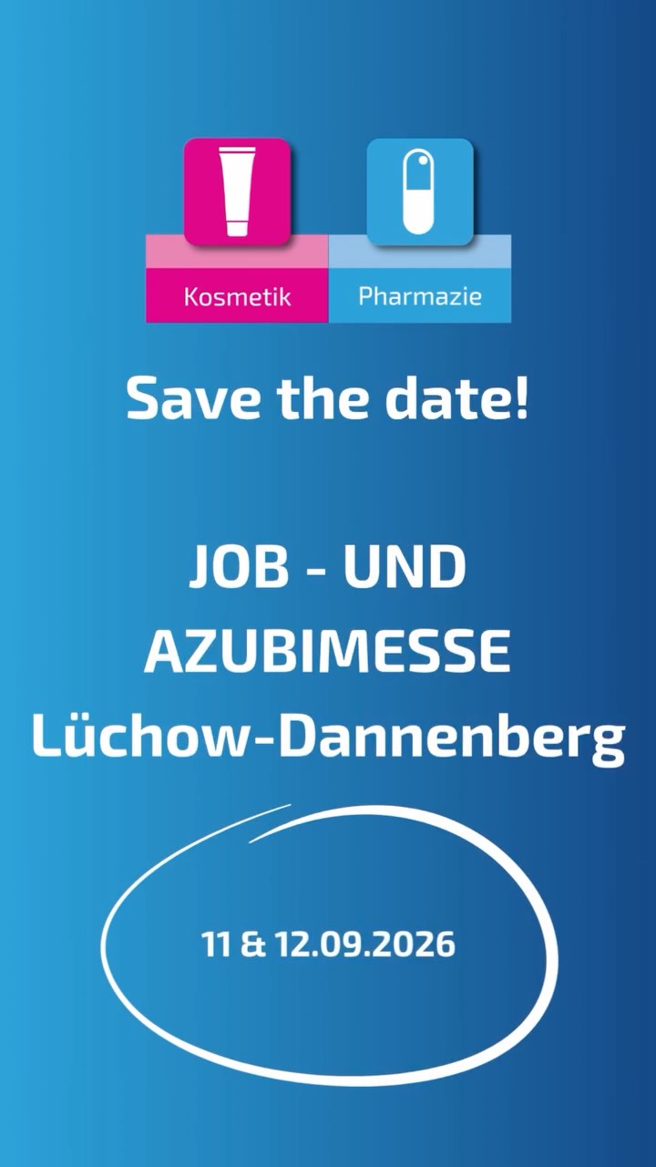 🎓✨ Ausbildungsmesse Hitzacker – wir sind dabei!
Du bist noch auf der Suche nach deinem Start ins Morgen? 🚀 Dann komm vorbei und lerne uns kennen!
📅 11. & 12. September 2026
📍 Ausbildungsmesse Hitzacker
Bei uns kannst du dich über unsere Ausbildungsmöglichkeiten informieren, deine Fragen loswerden und herausfinden, welcher Weg zu dir passt. 💬💡
PTA & Kosmetik in Lüneburg
Wir freuen uns auf dich! 🤩
Komm vorbei, schnack mit uns und starte deine Zukunft!
#Ausbildungsmesse #Hitzacker #Berufsorientierung #PTA #Kosmetik