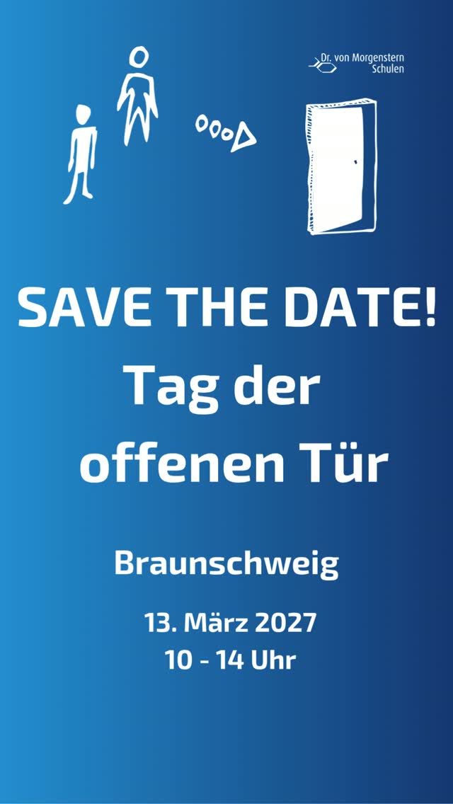 🎉 Save the Date: Tag der offenen Tür in Braunschweig! 🏫✨
Du überlegst noch, wie es nach der Schule weitergeht? Du möchtest verschiedene Ausbildungsmöglichkeiten kennenlernen und herausfinden, was zu dir passt? Dann komm vorbei! 💙
Am 13. März 2027 öffnen die Dr. von Morgenstern Schulen in Braunschweig ihre Türen für dich! 🙌
📅 Samstag, 13.03.2027
⏰ 10:00–14:00 Uhr
📍 Dr. von Morgenstern Schulen, Braunschweig
Lerne unsere Schule kennen, informiere dich über unsere Ausbildungsmöglichkeiten, entdecke spannende Einblicke und stelle uns all deine Fragen. 💡
Egal, ob du schon einen konkreten Plan hast oder noch auf der Suche nach deinem Weg bist – wir freuen uns darauf, dich kennenzulernen! 💙
Markiere jemanden, der unbedingt mitkommen sollte! 👇
#MorgensternSchulen #TagDerOffenenTür #Braunschweig #Berufsorientierung #Ausbildung #ZukunftGestalten #Schule